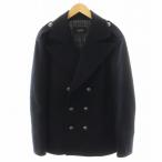 バーバリーブラックレーベル BURBERRY BLACK LABEL ピーコート Pコート 裏地チェック アウター ウール L 紺
