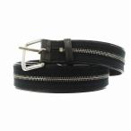 ディースクエアード DSQUARED2 ベルト ハトメ ジップ レザー 85 黒 ブラック /AN9 メンズ