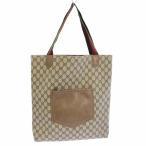 グッチ GUCCI オールドグッチ シェリーライン トートバッグ GG柄 USA製 茶 /TK ■OH ●D レディース