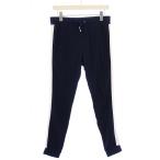 グッチ GUCCI ジョガーパンツ イージー ウエストゴム サイドライン ストレッチ 鹿の子 シルク混 ワッペン XS 紺 ネイビー /BB メンズ