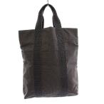 エルメス HERMES エールライン カバス トートバッグ キャンバス グレー 黒 /YM ●D ■OH メンズ レディース