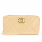 シャネル CHANEL シャネル19 長財布 ラウンドファスナー ココマーク レザー ベージュ 30番台 /TK ■OH レディース
