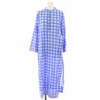 ロンハーマン Ron Herman エスゼット ブロックプリント SZ Blockprints ワンピース ロング チェック 長袖 S 青 3310300640 /TK レディース