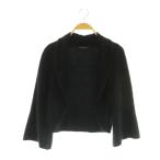 ダーマコレクション dama collection カシミアカーディガン ボレロ 七分袖 ショールカラー L ブラック /MY ■OS レディース