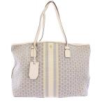 トリーバーチ TORY BURCH ジェミニリンク トートバッグ ハンドバッグ PVC グレー /KH ●D レディース