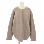 ロートレアモン LAUTREAMONT ドロワット Droite ラクーンノーカラーニットアウター≪洗える≫ ジャケット 2 ベージュ レディース