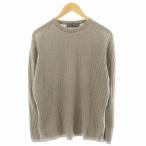 サルヴァトーレフェラガモ Salvatore Ferragamo ニット カットソー 長袖 コットン S ベージュ /AN37 メンズ