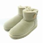 アグ オーストラリア UGG australia MINI BAILEY BUTTON II ショートブーツ ムートン シープスキン US7 24cm グレー S/N3352 /NQ