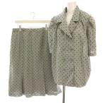  Leilian Leilian выставить верх и низ рубашка с коротким рукавом жакет точка юбка колено длина большой размер 13+ серый 2702655 /YM женский 