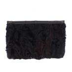  Loewe LOEWE клатч вечерняя сумочка мех napa кожа переключатель Logo чёрный черный /BB #OH женский 