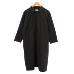  Yaeca YAECA CONTEMPO NYLON RAIN COAT нейлон плащ отложной воротник длинный длина чёрный черный /BB женский 