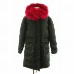  Mr. and Mrs. Италия MR&amp;MRS ITALY Mod's Coat длинный длина капот мех енота внешний XXS хаки розовый 
