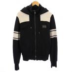 ドルチェ&ガッバーナ ドルガバ DOLCE&GABBANA ATHLETICS ジップアップパーカー ジャケット アウター スウェット ロゴ 46 黒 白
