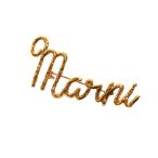 ショッピングMARNI マルニ MARNI ピンブローチ ロゴ ゴールドカラー /KH レディース