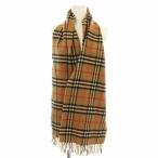 バーバリー ロンドン BURBERRY LONDON マフラー ノバチェック ウール ベージュ 茶 /☆G レディース