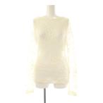 ショッピングzara ザラ ZARA ニット セーター 長袖 シアー M オフホワイト /ES レディース