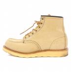 レッドウィング REDWING 6inch Classic Moc 6インチクラシックモック ハンティングブーツ ショート スエード 厚底 US7.5 ベージュ