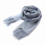 未使用品 ランバン LANVIN collection タグ付き マフラー ストール フリンジ ライトブルー /RO レディース