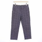 マルニ MARNI テーパードパンツ スラックス ジップフライ 総柄 44 青 ブルー /BB メンズ