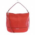 コーチ COACH 2WAY ハンドバッグ ワンハンドル ショルダーバッグ レザー ロゴ 赤 レッド /BB レディース