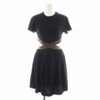 ショッピングフェンディ フェンディ FENDI KIDS ロゴ カットアウト ワンピース ひざ丈 半袖 12+ 黒 ブラック 茶 ブラウン JFB443 7AJ /AN42 レディース