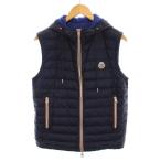 モンクレール MONCLER NAPLES ダウンベスト ナイロン ジップアップ 1 紺 53279 /YM メンズ