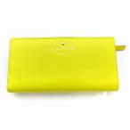 ケイトスペード KATE SPADE New York 長財布 ラウンドファスナー ロゴ レザー 黄 イエロー /EE レディース