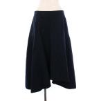 ショッピングヴェネタ ボッテガヴェネタ BOTTEGA VENETA 22SS COMPACT COTTON SKART コンパクトコットンスカート フレア ロング 40 紺 720890 V2BL0 /KH レディー