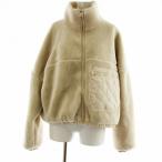 ザラ ZARA ボアジャケット フリースジャケット アウター ハイネック ジップアップ S アイボリー 1255/792/712/S /OR レディース