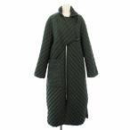 ga колено GANNI 21AW Recycled Ripstop Quilt COAT стеганое пальто большой размер внешний 32 зеленый 6307 /TK женский 