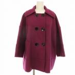 アルベルタ フェレッティ ALBERTA FERRETTI ピーコート Pコート ショート 七分袖 42 紫 /RR レディース