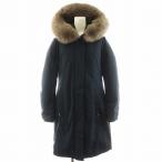 ウールリッチ WOOLRICH IENA別注 ダウンコート ロング丈 フード ファー アウター S 紺 ネイビー WWCPS2863 /AN34 レディース