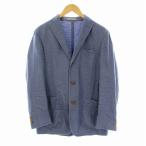 ボリオリ BOGLIOLI DOVER テーラードジャケット ブレザー 麻 リネン混 46 青 ブルー T2902EW /KU メンズ