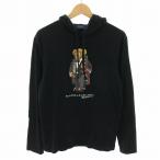 ポロ ラルフローレン POLO RALPH LAUREN プルオーバーパーカー 長袖 ポロベア プリント S 黒 ブラック /YT メンズ