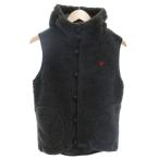 ショッピングジムフレックス ジムフレックス Gymphlex ベスト ロゴ刺繍 ボア フード ダークグレー /AE メンズ