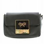  Anya Hindmarch ANYA HINDMARCH TINY TIM CROSS BODY кожа небольшая сумочка сумка на плечо сцепление чёрный 