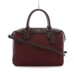 コーチ COACH エクスプローテッド 2WAY ショルダーバッグ ハンドバッグ ミニ サッチェル ボルドー 茶 F57242 /YM レディース