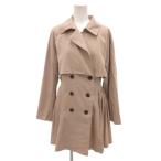  Jill bai Jill Stuart JILL by JILLSTUART тренчкот S розовый бежевый двойной breast плиссировать короткий /FF женский 