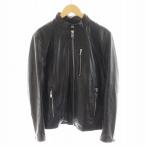 ジャックローズ Jackrose ライダースジャケット シングル ラムレザー 羊革 3 黒 ブラック 220704J /AN46 メンズ