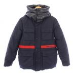 モンクレール MONCLER PERPIGNAN GIUBBOTTO DOWN JACKET ダウンジャケット アウター ショート丈 フード ロゴ 152cm 紺 ネイビー