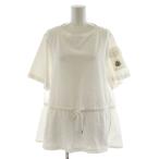 ショッピングmoncler モンクレール MONCLER 23SS MAGLIA MANICHE CORTE Tシャツ カットソー 半袖 異素材切替 ワッペン ロゴ M 白 I10938C00034 829HP