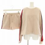 reti боковой линия Short выставить верх и низ тренировочный футболка длинный рукав шорты обратная сторона ворсистый S бежевый красный красный темно-синий 