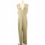 ヒューマンウーマン HUMAN WOMAN 20AW ラブサテンオールインワン 綿麻スラブサテンコンビネゾン M ベージュ 077-1140300 /OR レディース
