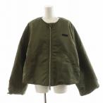 ga колено GANNI с хлопком жакет no color Logo внешний 38 хаки /AN36 женский 