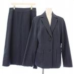  Trussardi TRUSSARDI выставить tailored jacket внешний одиночный общий подкладка flair юбка maxi длинный шерсть 44 темно-синий 