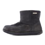 ショッピングemu エミュー emu ムートンブーツ ショート スエード ロゴ 24cm チャコールグレー /BB レディース
