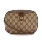 グッチ GUCCI オールドグッチ ヴィンテージ シェリーライン ショルダーバッグ GG柄 ベージュ 茶 89.02.066 /YM ■OH レディース
