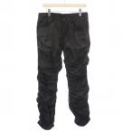 ジャンポールゴルチエ Jean Paul GAULTIER 90’s スキニーパンツ ストレッチ サイドギャザー ジップフライ 48 チャコールグレー