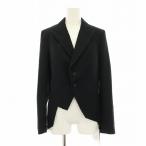 コムデギャルソンコムデギャルソン コムコム AD2017 テーラードジャケット シングル 切りっぱなし加工 XS 黒 RA-J001 レディース