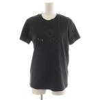 モンクレール MONCLER 22SS フロントロゴワッペン Tシャツ カットソー 半袖 XS 黒 ブラック H10938C00006 /AN51 レディース